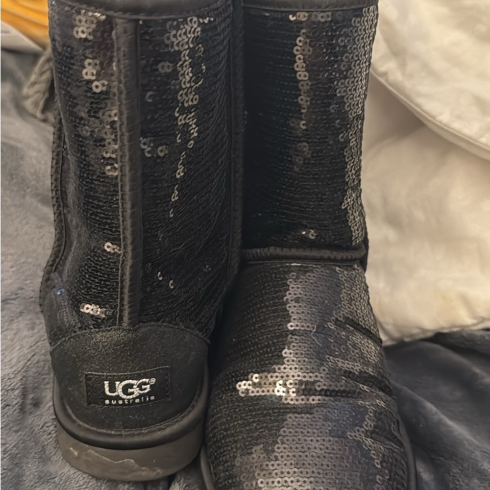 UGG Black Sequin Boots
